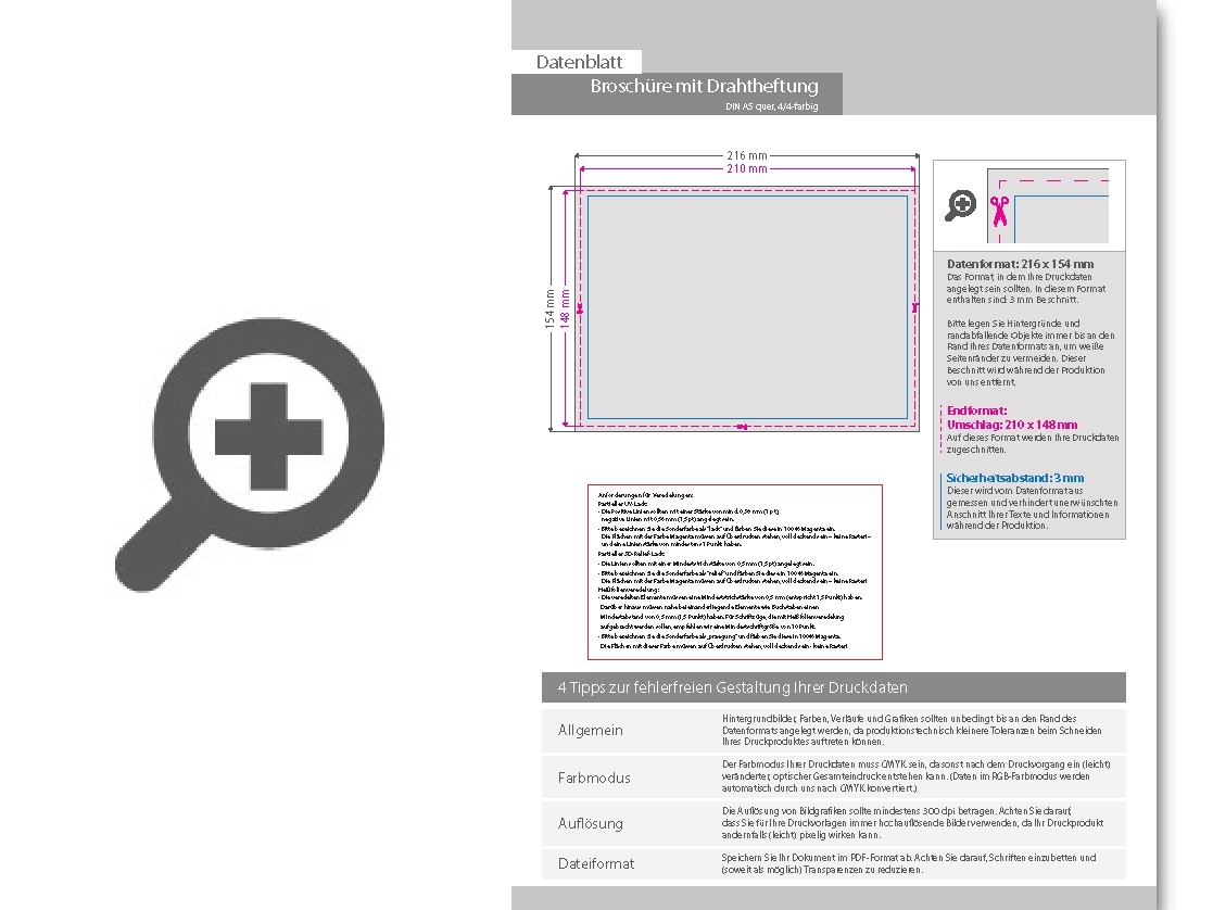 Product Bild brosch__re_mit_drahtheftung__endformat_din_a5_quer__20-seitig