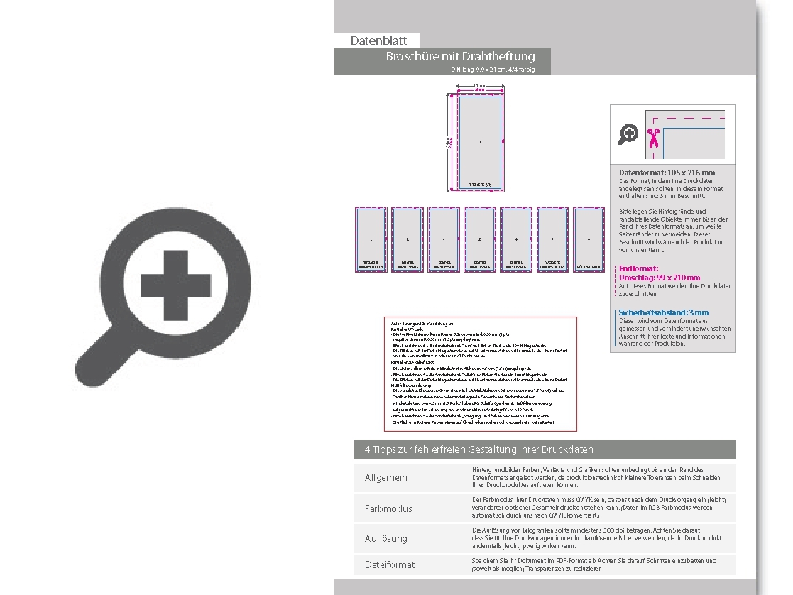 Product Bild brosch__re_mit_drahtheftung__endformat_din_lang_(99_x_210_mm)__16-seitig