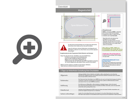 Product Bild hochwertiges_magnetschild_in_sprechblase-form