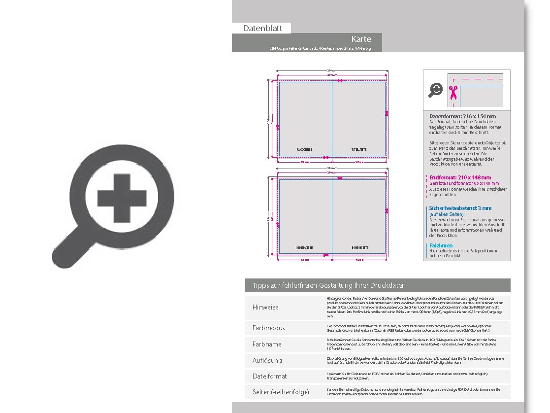 Product Bild trauerkarte_din_a6_4-seiter_4_4_farbig_mit_beidseitig_partieller_glitzer-lackierung